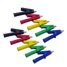 10 шт. мультиметр тестовые зонды зажимы челюстного типа «крокодил» для 4 мм банановые вилки для зарядных устройств аккумуляторов солнечная панель Электрический забор