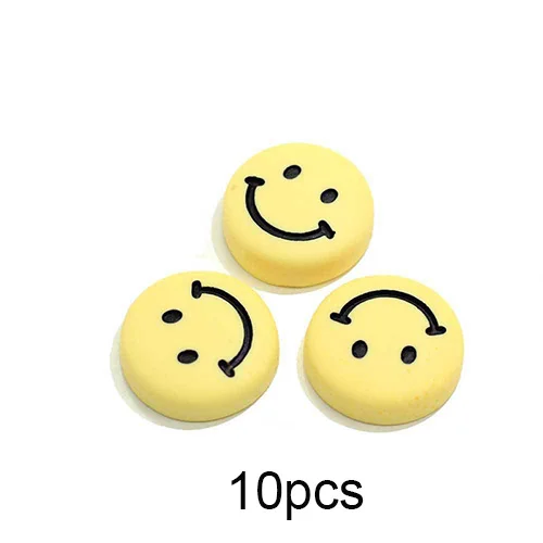 Yellow 10pcs Happy monkey 10 шт. Kawaii Emoj ломтики Slime талисманы поставки милые добавки для слайдов Набор DIY Декор для пушистой прозрачной слизи игрушки - Цвет: Yellow 10pcs