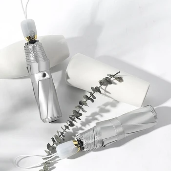 

Clear Umbrella Automatic Rain And Sun Protection 3-Stage 8 Ribs Pink Blue Yellow Green Black Women's Parasol Umbrella Male UV