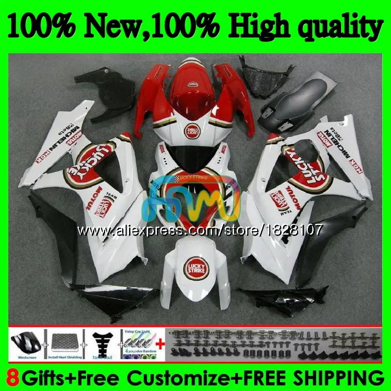 Корпус для SUZUKI 1000CC GSXR-1000 K7 GSX-R1000 GSXR 1000 07 08 43BS. 13 GSXR1000 GSX R1000 2007 2008 07 08 ярко-красного цвета крутые обтекатели