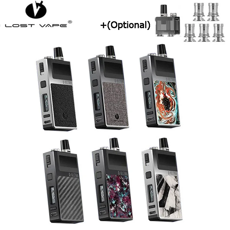 Оригинальная электронная сигарета qu ultra Lost Vape Kit картридж 4 мл аккумулятор 1600 мАч