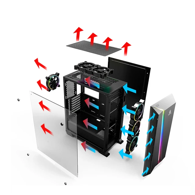 Diy Usb3 0 Desktop Atx Mid Tower Computer Case Support Iatx Micro Atx Motherboard Gaming Gamer Desktops Cases Tower Computer Cases Towers Aliexpress