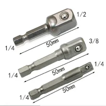 

2022NEW 3pc/set Drill Nut Driver Power Extension Bit Set Socket Adapter 1/4" 3/8" 1/2" Impact Grade Hex Shank Adapter for Drills