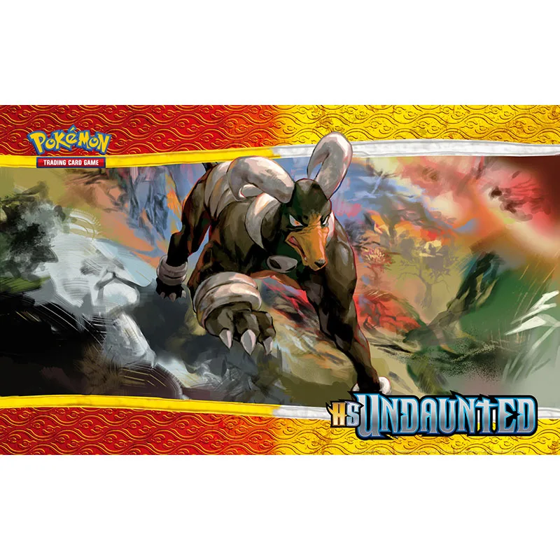 

Takara Tomy Pokemon Playmat Pad Customized PTCG Houndoom HS Undaunted Board Game Mat Card Toys Acessories for Kids Gifts