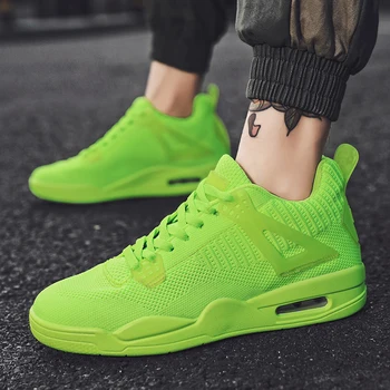 

New Fashionable Running Shoes Men's Flying Woven Men's Shoes Explosion Breathable Wear-resistant Mens Shoes Lightweight Sneakers