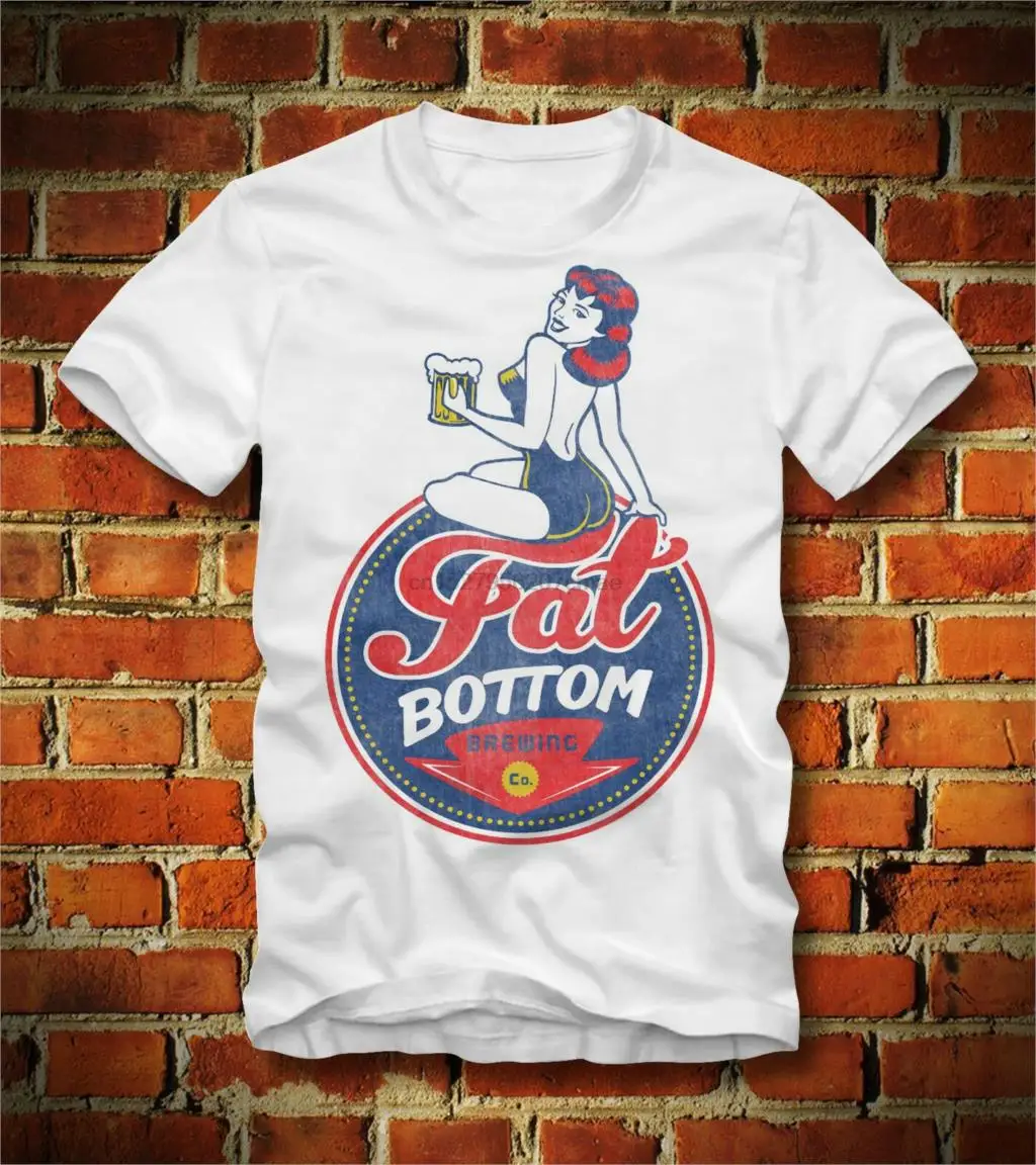 

Boardrippaz T Shirt Fat Bottom Brewing Co. Sexy Girl Bier Beer Retro Vintage Fun