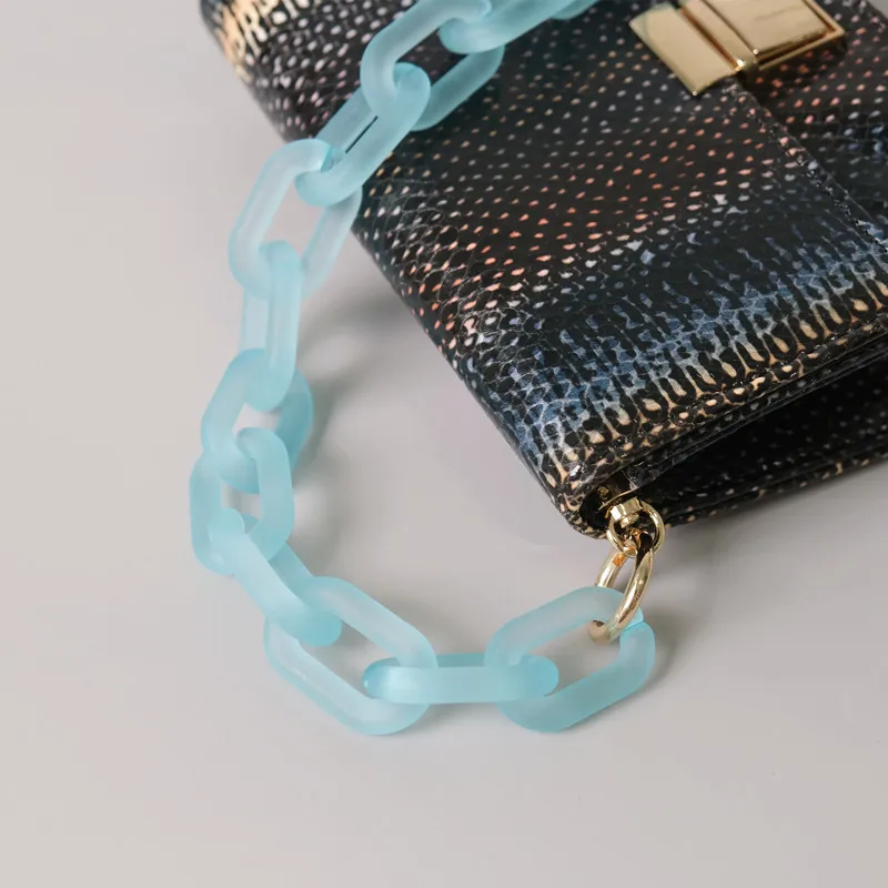 Neue Mode Frau Tasche Zubehör Abnehmbaren Teile Ersatz Kette Candy Nette Matte Strap Frauen Acryl Schulter Griff Kette – Detail 20
