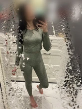 Conjunto de ropa de yoga sin costuras para mujer, prendas para entrenamiento deportivo, gimnasio, leggings de cintura alta, top corto de manga larga, 2, 3 o 5 piezas