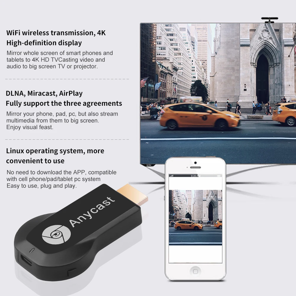 Kebidu беспроводной HDMI TV Stick M2 WiFi Дисплей Dongle приемник Miracast для телефона Android