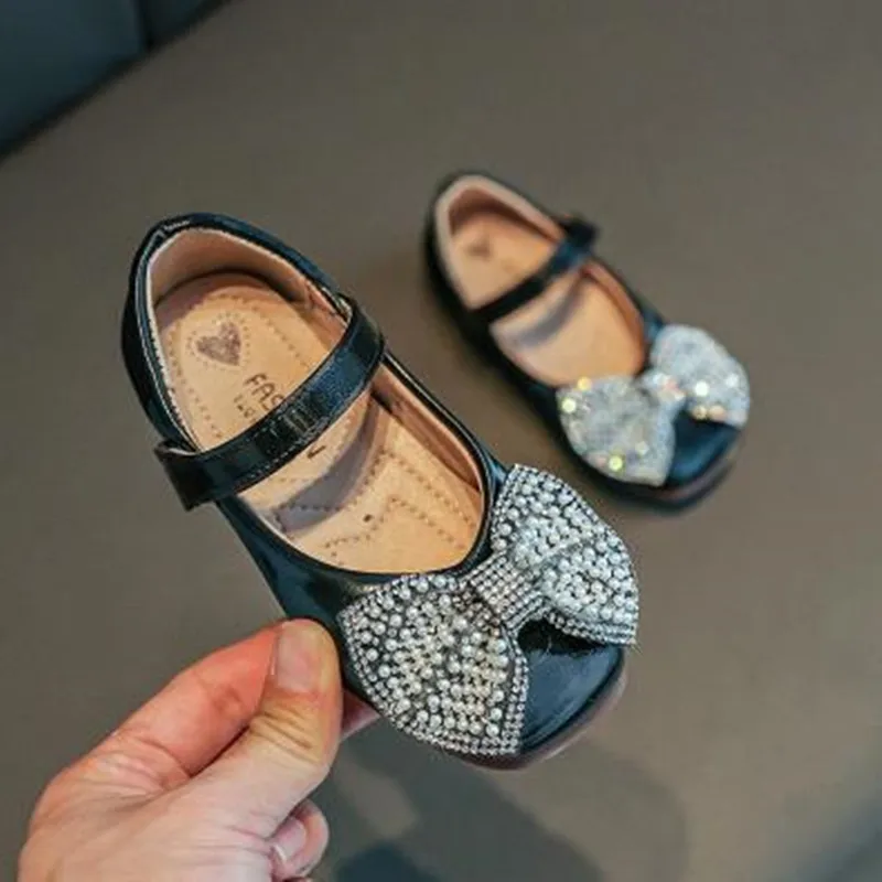 

Children Princess Leather Shoes New girls flat sequin children's shoes small and medium girls princess shoes student shoes