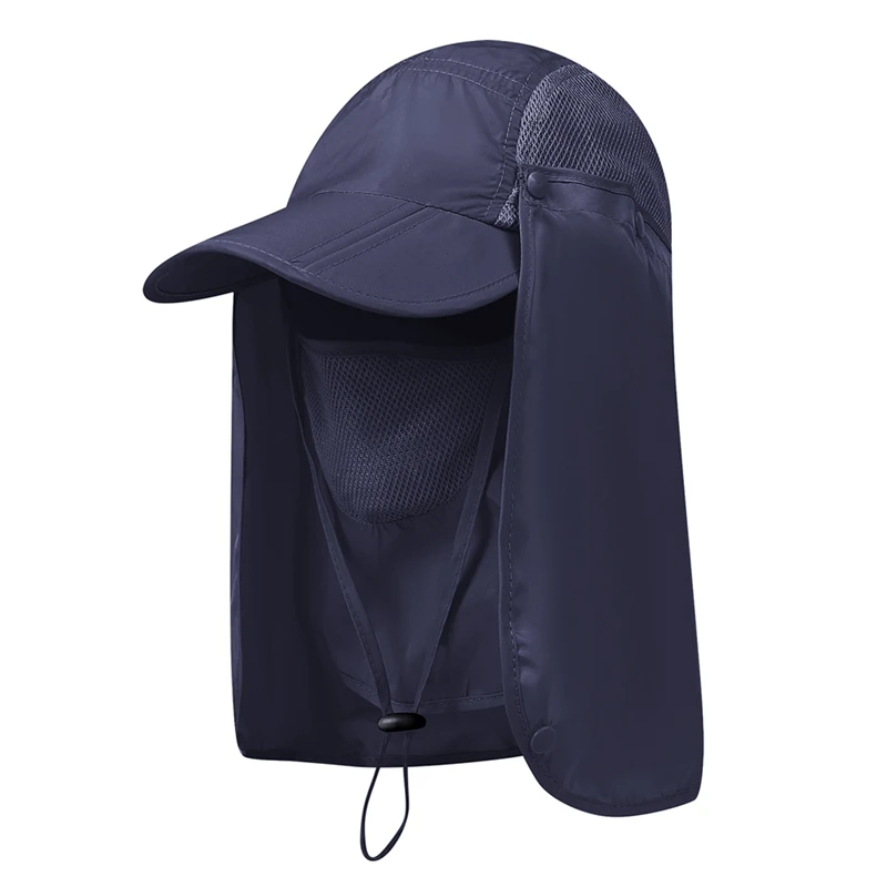 Наружные колпачки закрылков быстросохнущие 360 градусов Солнцезащитная УФ шторка защита упаковываемая Складная маска для лица Ушная Шея крышка аксессуары для спортивной одежды - Цвет: ZQ