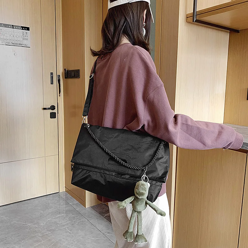 

New Style Ultra Large Capacity WOMEN'S Bag Versitile Fashion Literature And Art Simple One-Shoulder Handbag Folding Casual Large