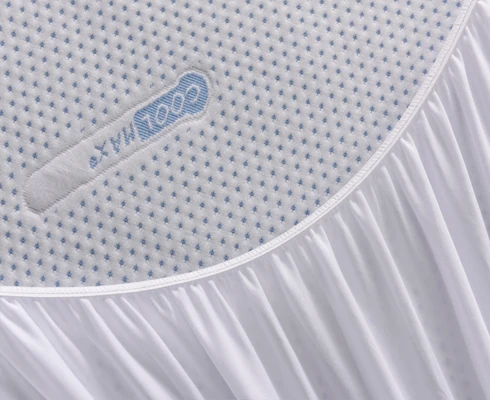 Middle2 Jacquard Fiber Mattress Cover, Protector, Topper is Cool, Comfortable, Breathable. Choose White Fitted Queen or Full Size