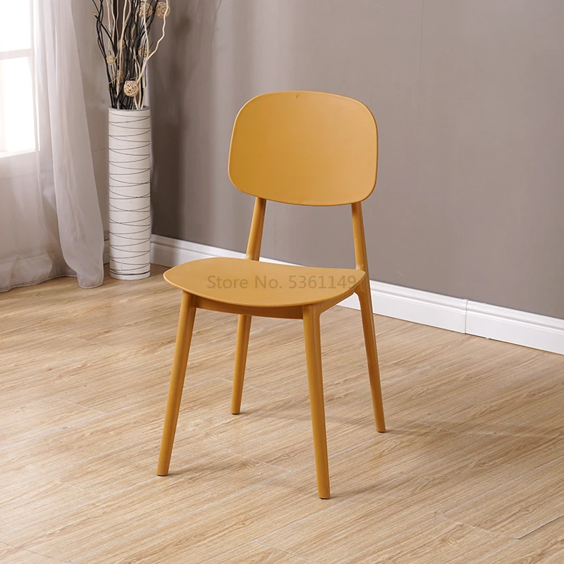 

Nordic Simple Plastic Chair Back Stool Home Ins Wind Net Red Chair Creative Modern Dining Chair European Adult