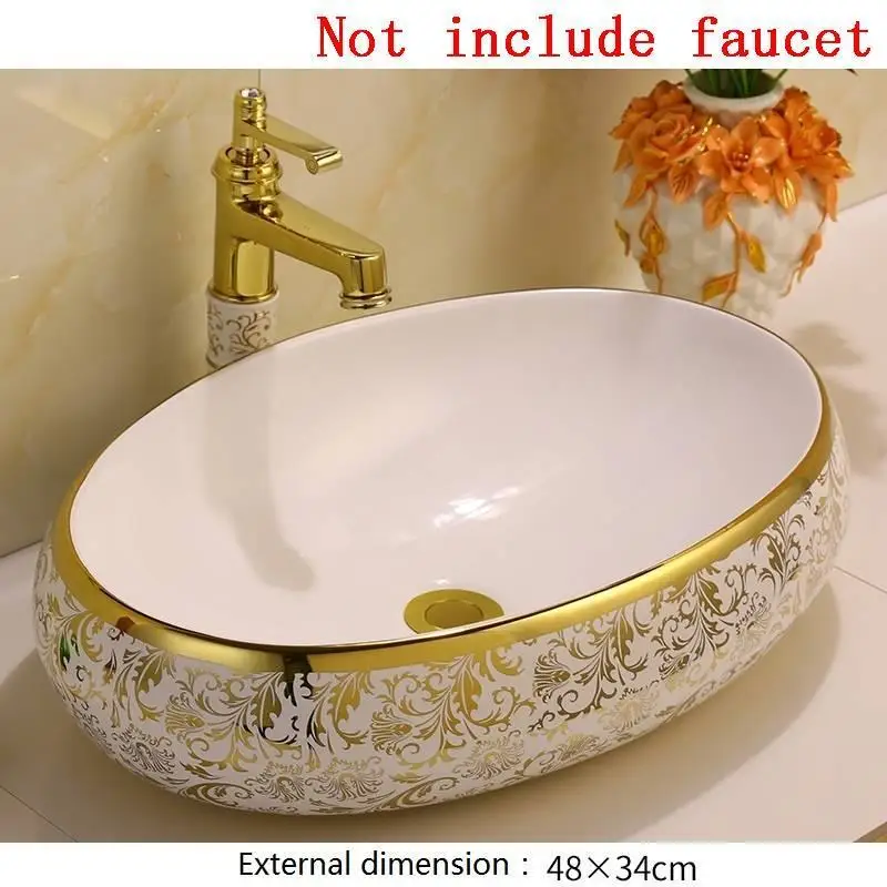 De Lavagem Vanity Bassin черный Waschtisch сосуд для ванной комнаты Waschbecken Para Ванная комната раковина поо умывальник Куба Banheiro умывальник - Цвет: Version V