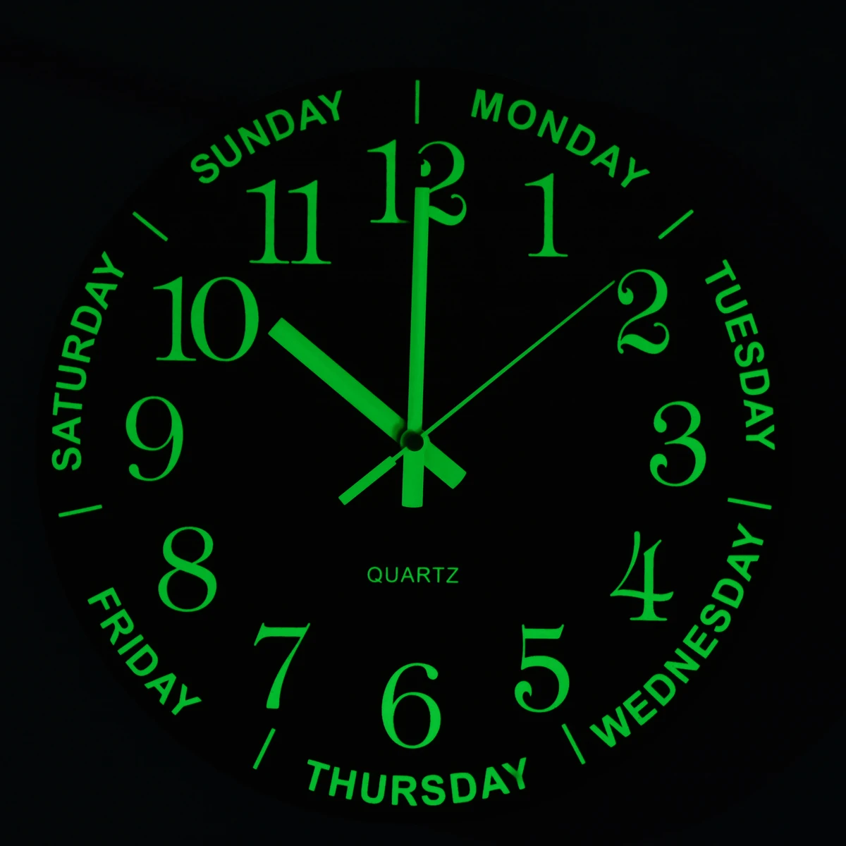 

12'' Large Luminous Wall Clock Number Quartz Silent Clock Glow In The Dark Night Light Hanging Clocks Watch For Home Decor