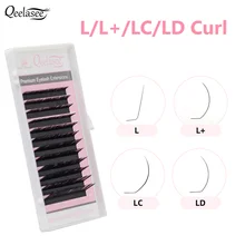 Qeelasee 0,03 мм L/L +/LC/LD локон накладные ресницы норковый черный материал 8-15 мм смешанный поднос L локон Макияж ресницы