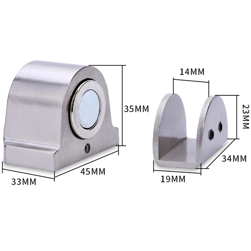 1 магнит стеклянный дверной стопор из нержавеющей стали дверной стопор магнитный дверной держатель туалетный стеклянный дверной стопор мебельный инструмент