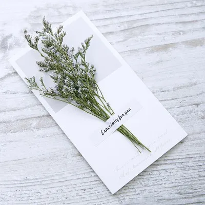 1 Набор настоящие сушеные цветы поздравительная открытка сделай сам Ретро бумага ручные сушеные цветы поздравительные открытки креативные цветы Милые конверты - Цвет: M
