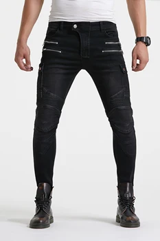 

VOLERO UBP-019 Straight Casual Jeans Motorcycle Protector Pants Men's Moto Pants Racing Pants with detachable protector