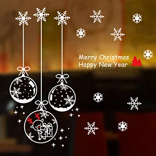 

Large Christmas Sticker X mas Decal Posters Vinyl Wall Decals Decor Mural Glass Shop Window Home Decoration