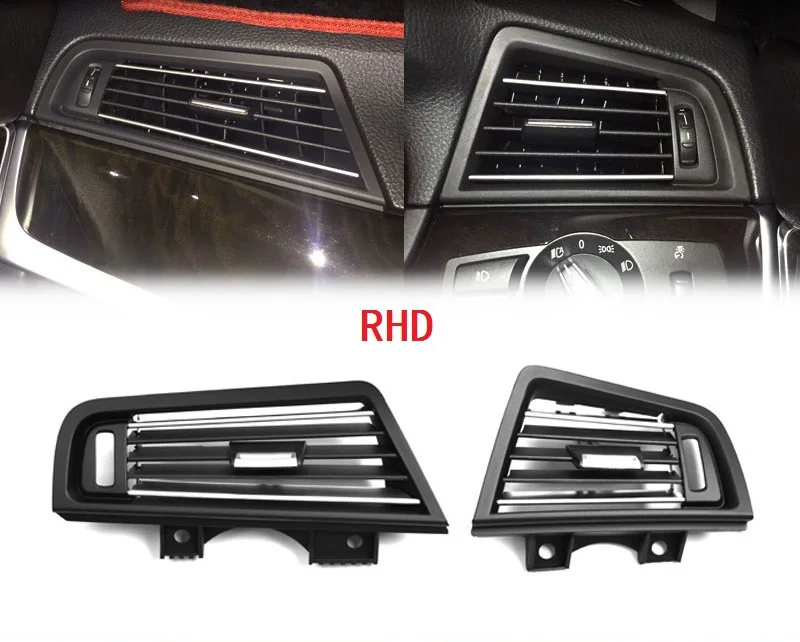 

RHD Right handle Drive Front Row Wind Left Center Right Air Conditioning Vent Outlet Panel Chrome Plate For BMW 5 Series F10 F18