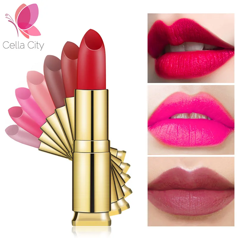 

Cellacity Battom Lipstick Matte Waterproof Nutritious Easy to Wear Lipstick Long Lasting Lips Makeup For woman Cosmestic