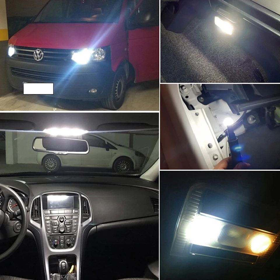 ANMINGPU сигнальная лампа W5W LED Canbus 2SMD 7020 Chips T10 светодиодная Фонарь для интерьера