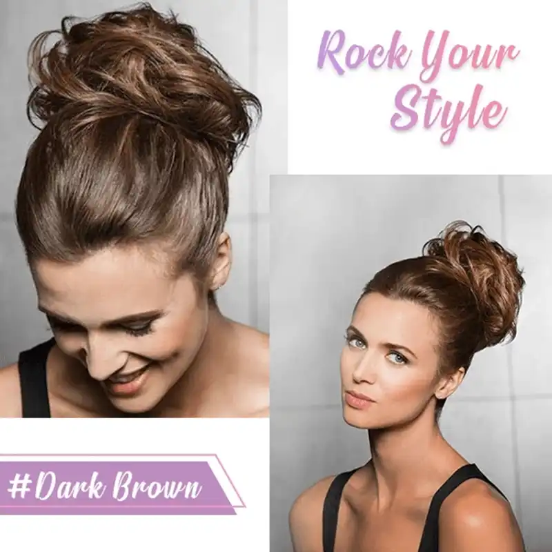 Stylish Hair Scrunchies Synthetic Hair Chignons Extensions Hair