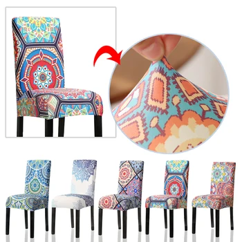 

2020 New Boho Style Printed Stretch Sofa Cover Chair Cover For Chair Dustproof Soft And Comfortable Polyester Fabric Material