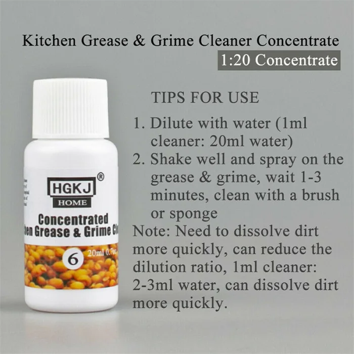 Hot Kitchen Grease Grime Cleaner Concentrate 20/50ml Cleaning Washing Multi-Purpose for Home LSK99