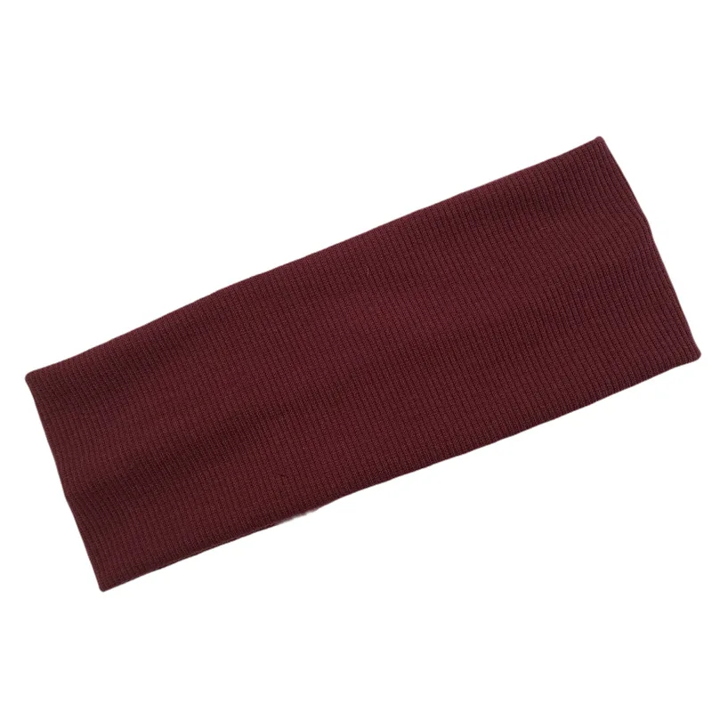 Women Headband Solid Color Wide Turban Hair Band Ribbed Cotton Hairband Girls Elastic Sports Yoga Hair Bands Accessories head scarves for women Hair Accessories