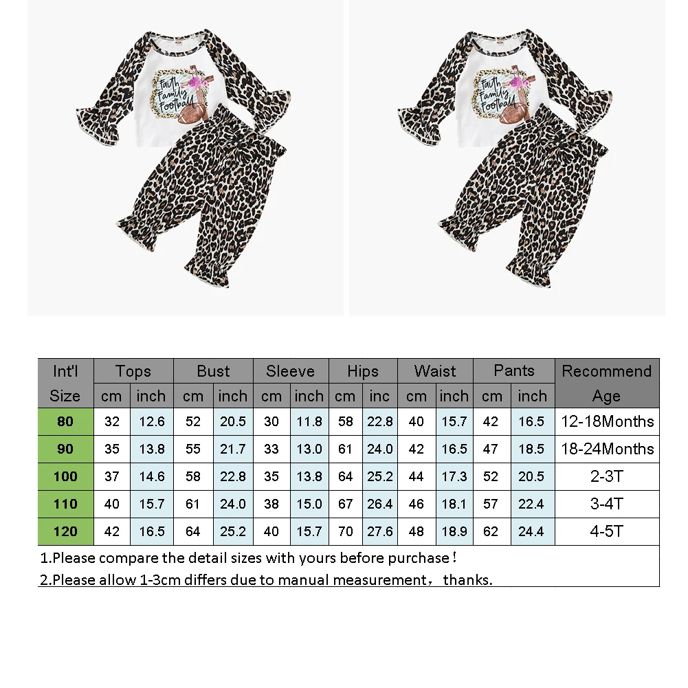 CANIS осенне-весенняя одежда с длинными рукавами и леопардовым принтом для новорожденных и маленьких девочек, футболка Топы и штаны комплект из 2 предметов