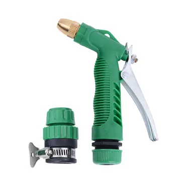 

Household Green Multi-Function Connector Green Plastic Home Car Wash Water Gun Set Combination 2 Sets