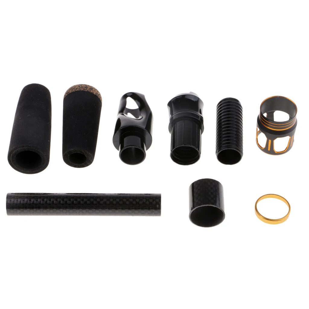 Black EVA Casting/Spinning DIY Tackle Fishing Rod Handle Grip with Reel Seat - Цвет: Spinning Reel Seat
