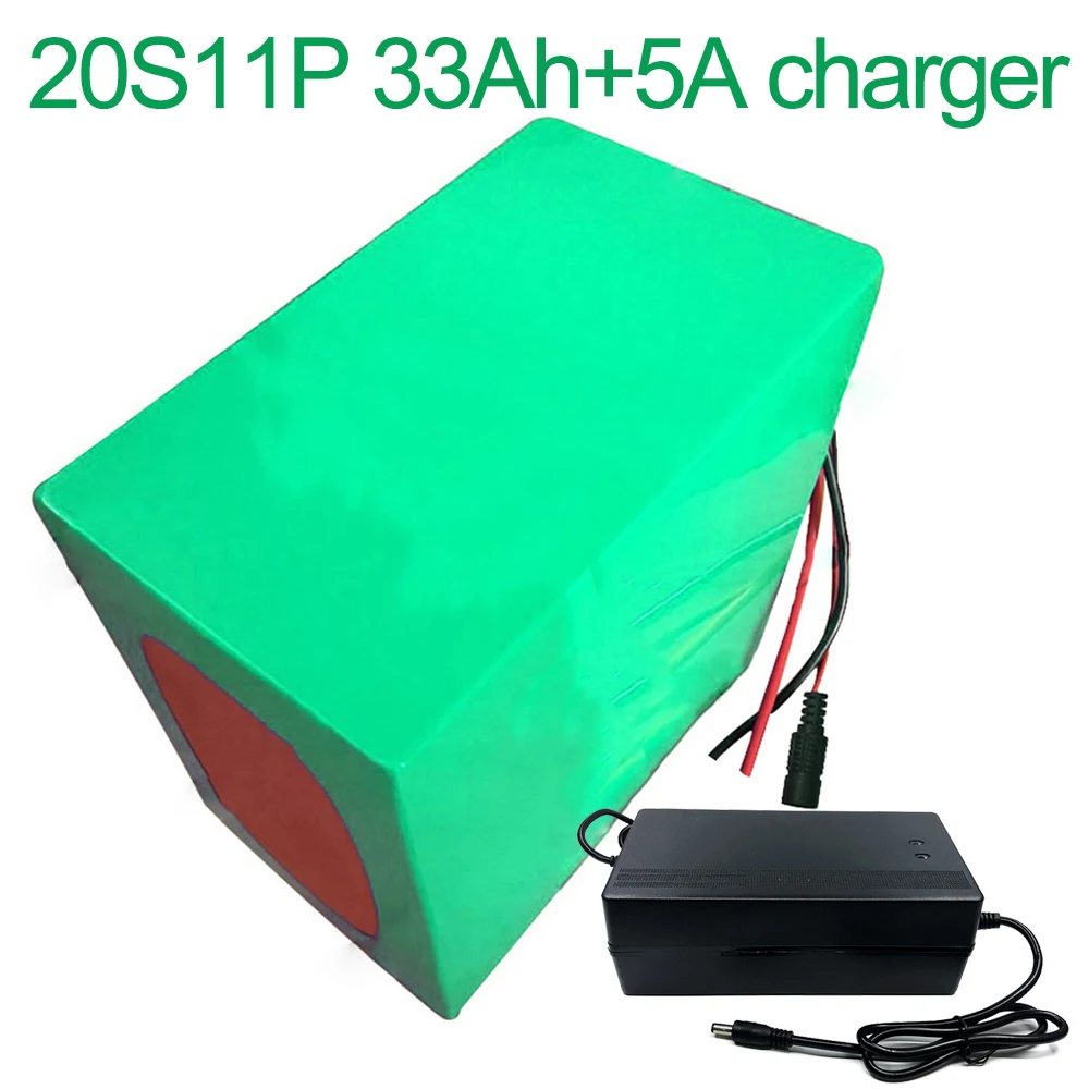 With 5A charger 72V 33Ah 20S11P 18650 Li-ion Battery electric two Three wheeled motorcycle bicycle ebike 240*185*160mm | Электроника