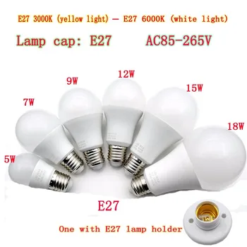 

LED E14 LED lamp E27 LED bulb AC 220V 230V 240V 7W 18W 15W 12W 9W 5W Lampada LED Spotlight Table lamp Lamps light