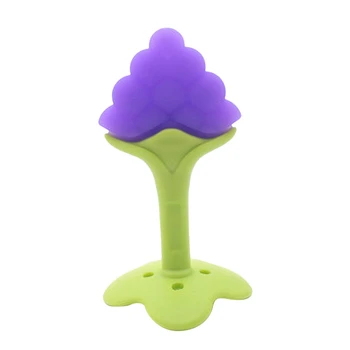 

Three-dimensional fruit tooth glue Baby tooth glue storage box Food grade silicone bite music molar stic