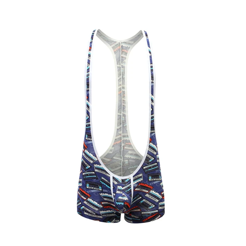Men's Undershirts Bodysuits Leotard Wrestling Singlet Mankini One-Piece Jumpsuits Boxer Shorts Bugle Pouch Underwear Sleepwear