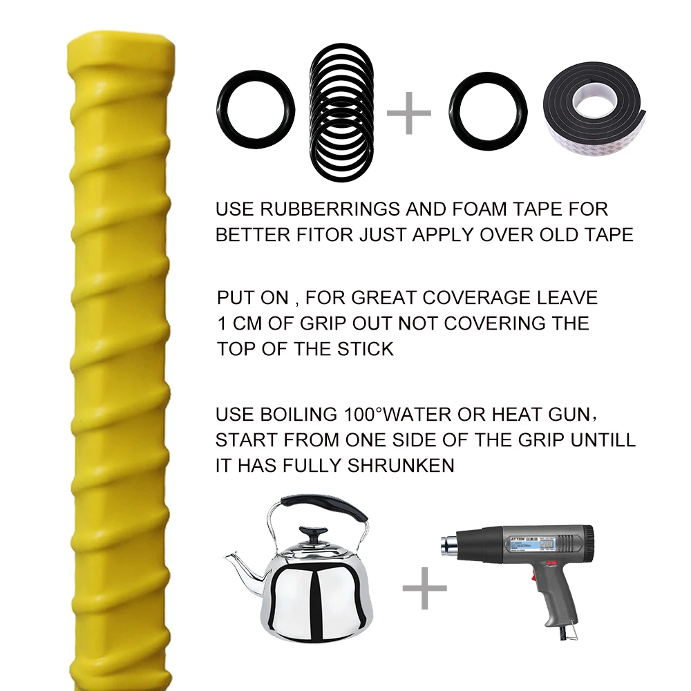 Description Picture 5 of itemNon-Slip Ice Hockey Stick Grip Hockey Grip Tape Heat Shrinkable Sleeve Grip Hockey Stick Grips Training
