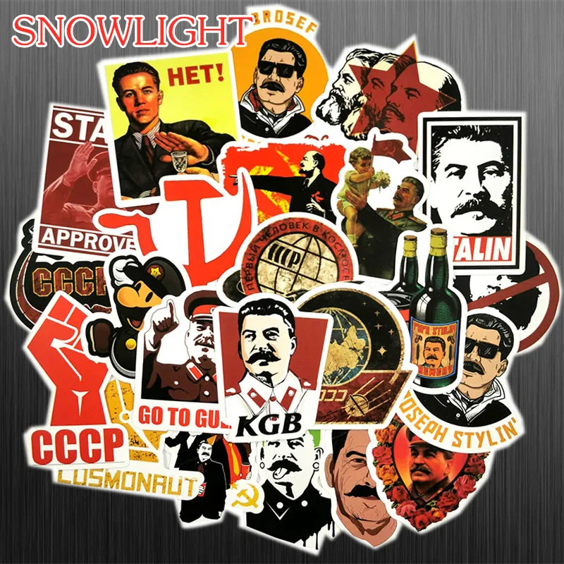 10/50 pcs/pack Stalin USSR CCCP Graffiti Stickers For DIY Laptop Luggage Guitar Skateboard Decor Waterproof Toy Sticker