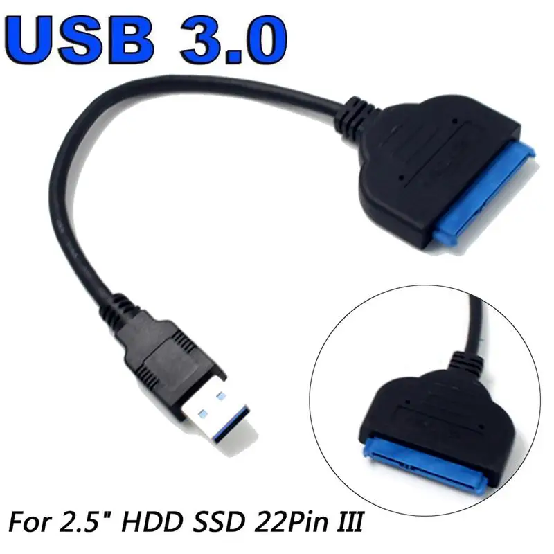 USB 3 0 к SATA Кабель адаптер внешний жесткий диск 22 Pin конвертер кабель передачи