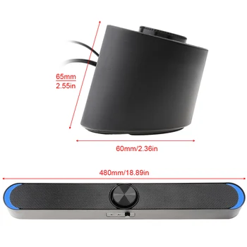 

Bluetooth Multi-media Soundbars Desktop Computer Subwoofer Speaker Mini Strip Speaker with Stereo Surround for House