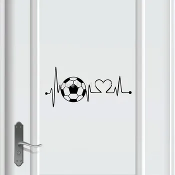 

Soccer Heartbeat Wall Decal Sticker for Living Room Bedroom Background Wall Decoration Art Wall Decal T200602