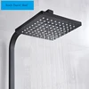 Black Brushed Shower Panel Shower Column  Led Waterfall Shower Se Sprayer Massage Nozzle Temperature Display Hot And Cold Water ► Photo 2/6