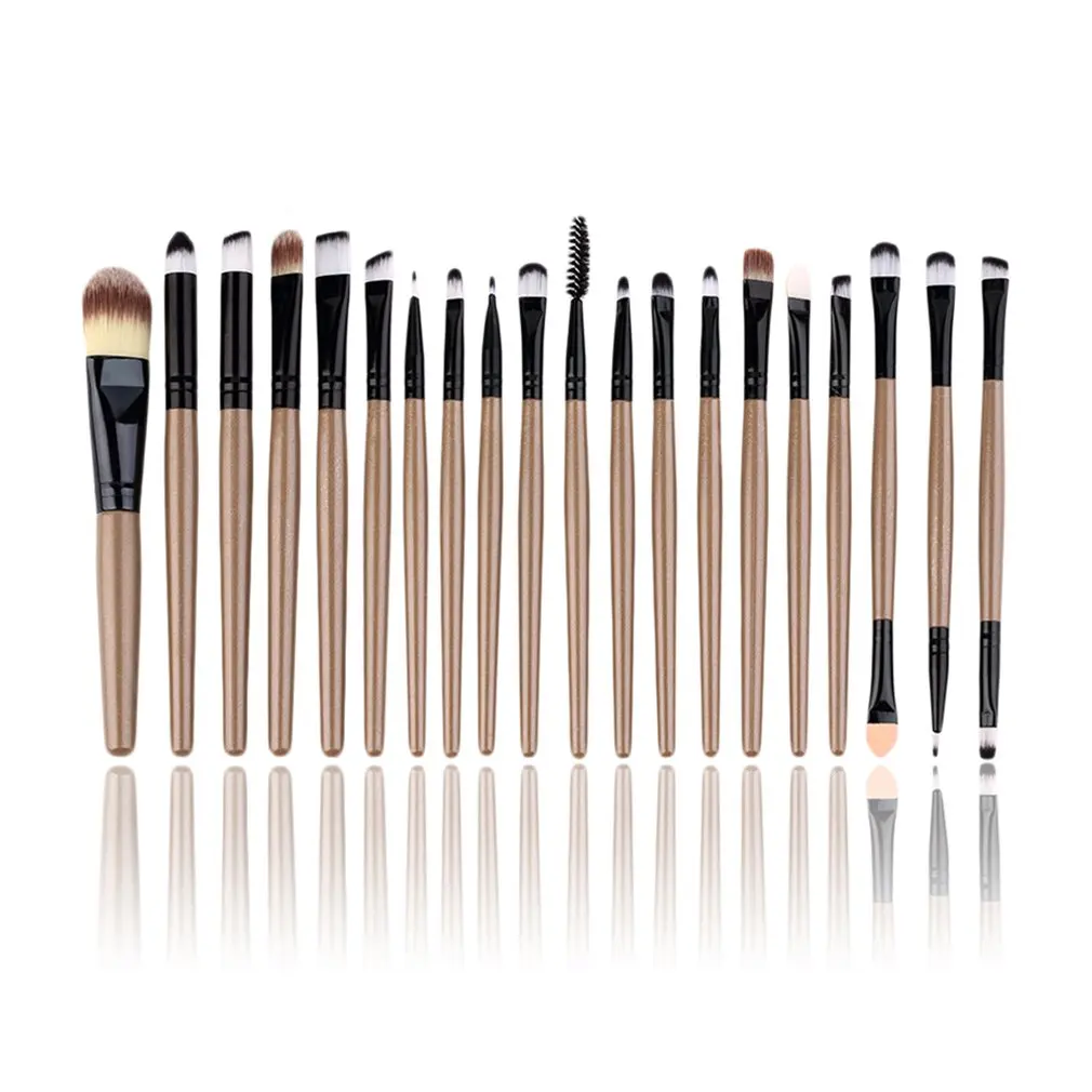 

20 pcs Professional Makeup Beauty Cosmetic Blush Golden Brushes Kits Used for Blusher Foundation Powder