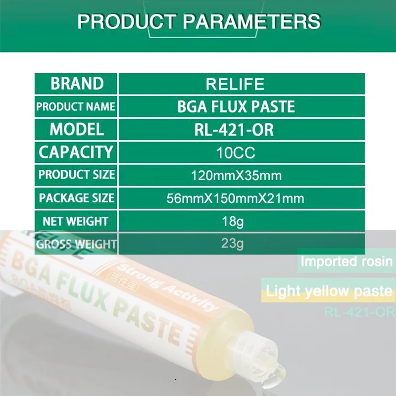 800 RL421OR BGA flux paster strong activeity type for mobile repair (7)