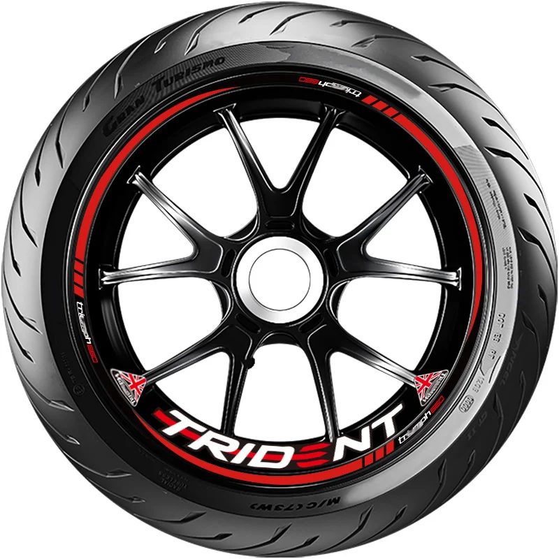 

Motorcycle Wheel Hub Tire Sticker Reflective Letter Damping Car for Triumph Trident 660
