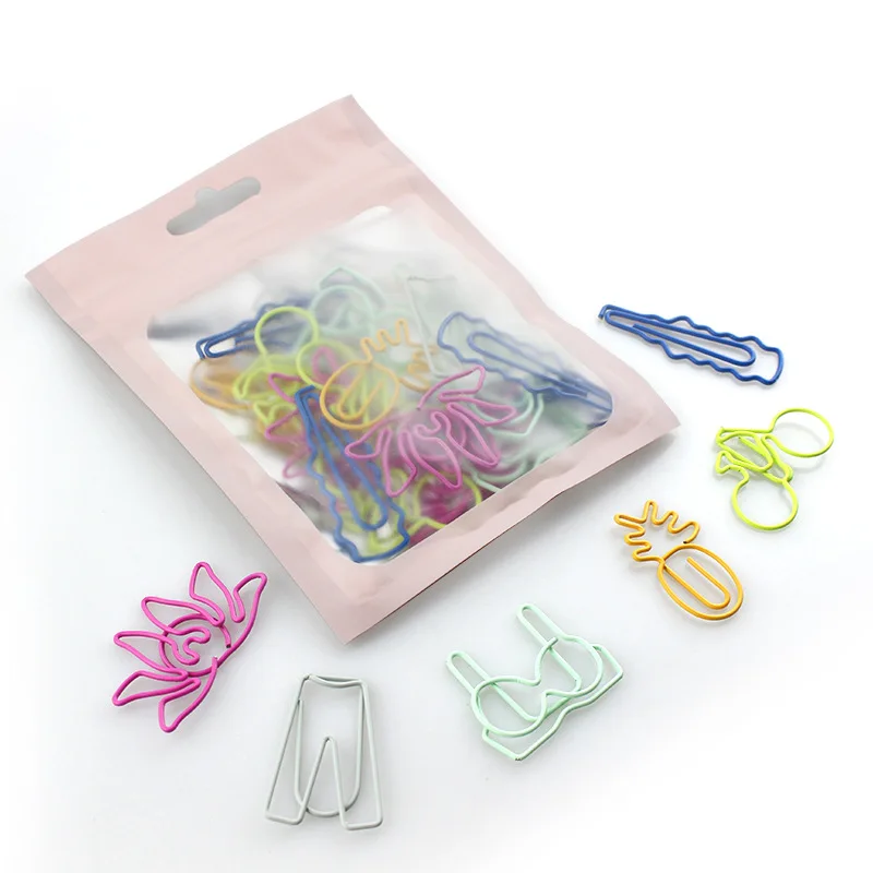 30 PCS paper clip stationery organizer combination set bookmark