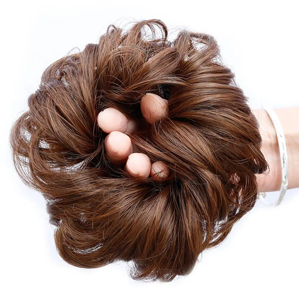 Элегантные женские грязные резинки шиньон синтетические волосы для наращивания Braiders парик для укладки волос булочка пушистая лента для волос Веревка инструменты